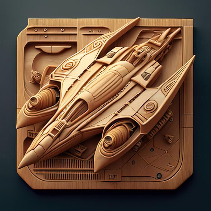 نموذج ثلاثي الأبعاد لآلة CNC ألعاب لعبة st Star Fighter